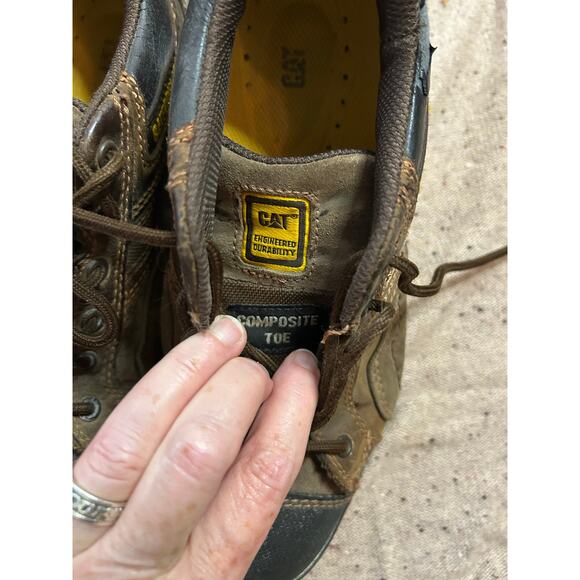Women's Caterpillar Composite Toe Work Shoes 8.5 Good with some peeling - Picture 8 of 10